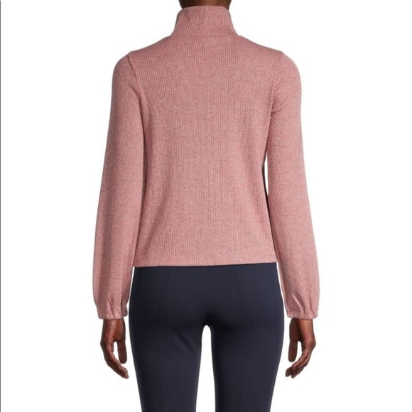 Madwell Bubble SlV Sweater Heather Rose Turtleneck Sight Crop Sz Small S - Picture 2 of 4